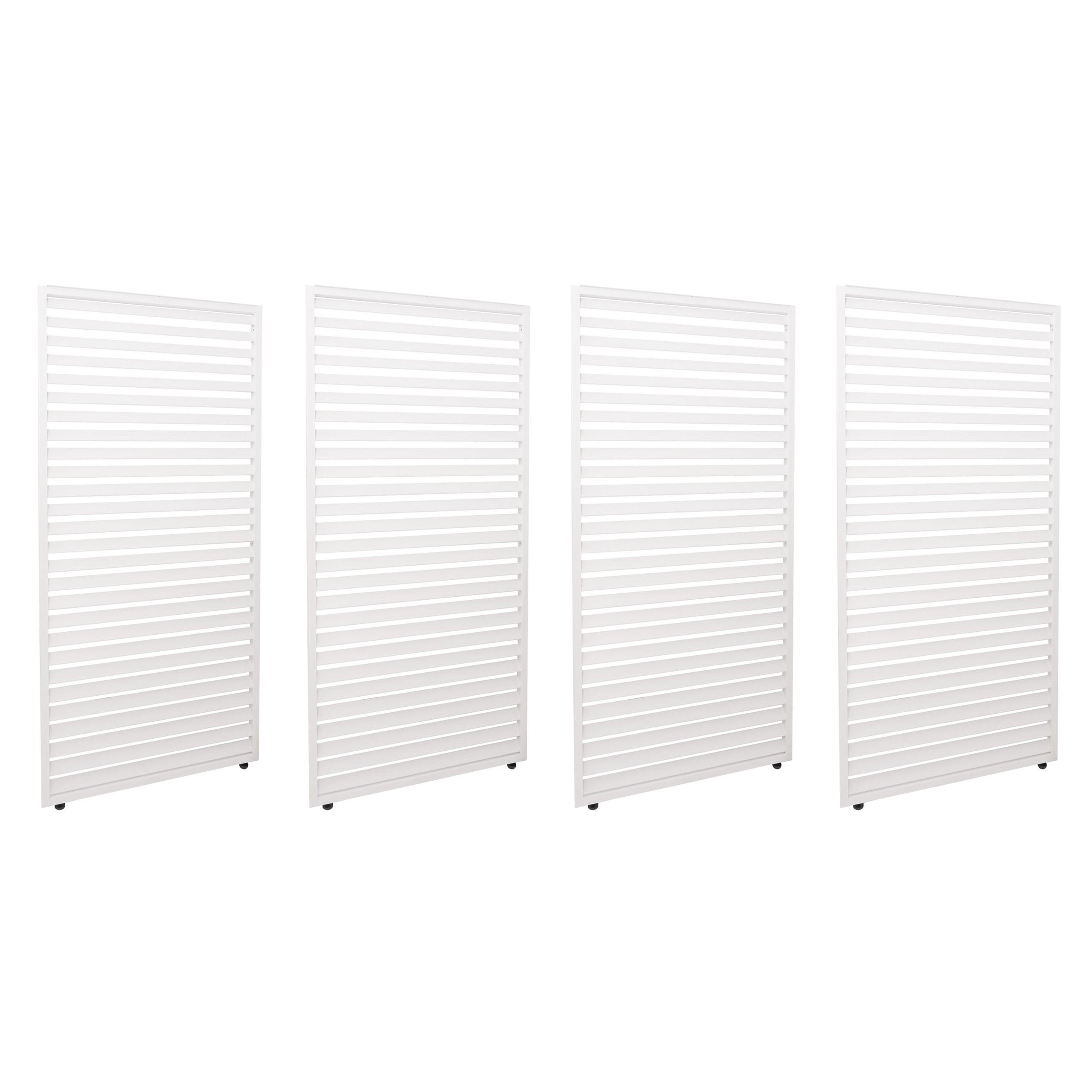 PANEELE FÜR PERGOLA Weiß 4er-Set-Set - Weiß, Metall (369/204/4cm) - MCW