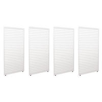 PANEELE FÜR PERGOLA Weiß 4er-Set-Set - Weiß, Metall (369/204/4cm) - MCW