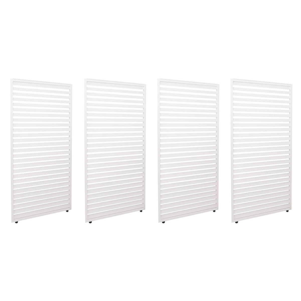 PANEELE FÜR PERGOLA Weiß 4er-Set-Set - Weiß, Metall (369/204/4cm) - MCW