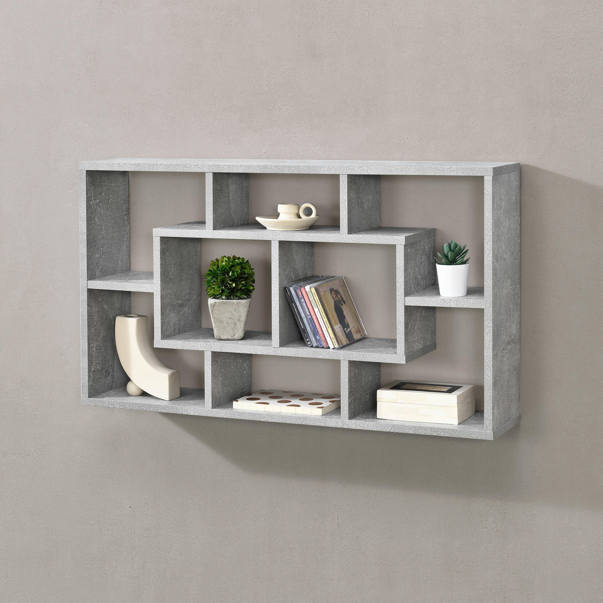 WANDREGAL Saputit - Grau, Holzwerkstoff (85/48/16cm) - [en.casa]