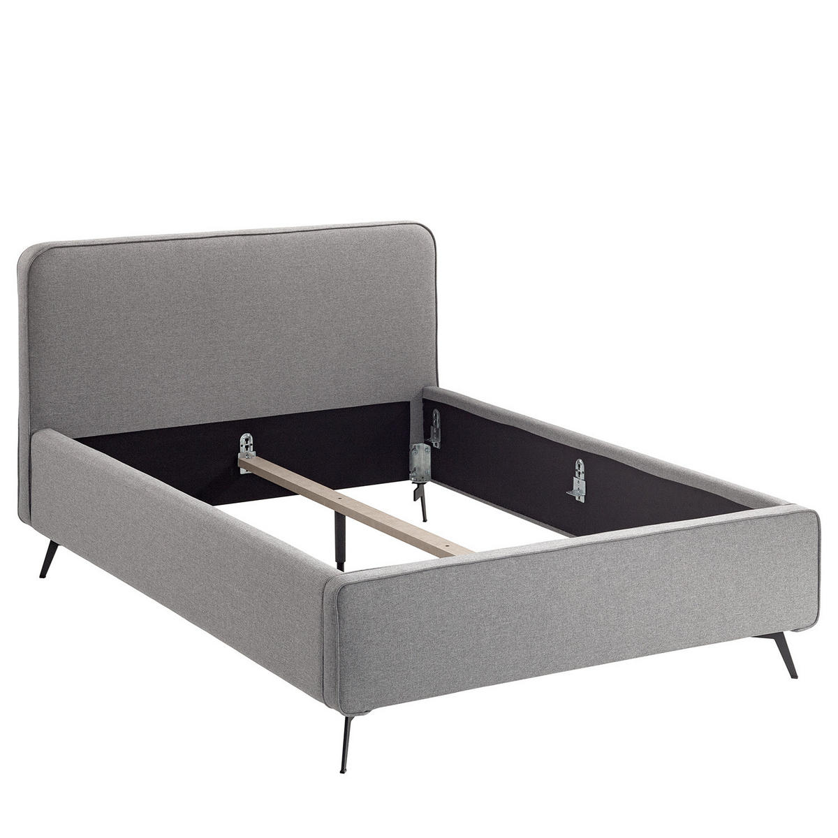 POLSTERBETT - Grau, Textil (140/200cm) - home24