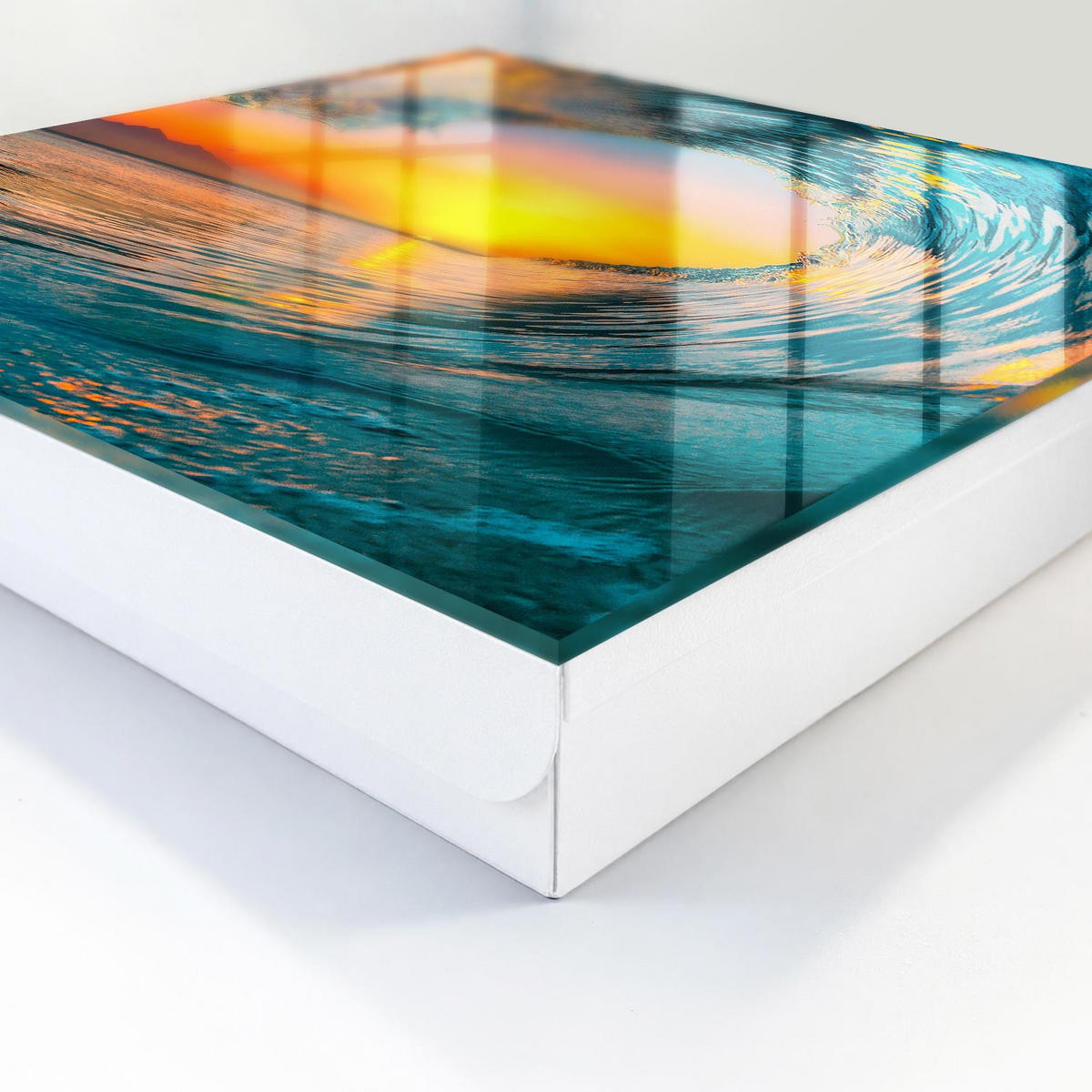 SCHLÜSSELBOX Weiß 30x30 cm – Türöffnung nach rechts - Westwelle - Türkis, Metall (30/30/5cm) - TULUP