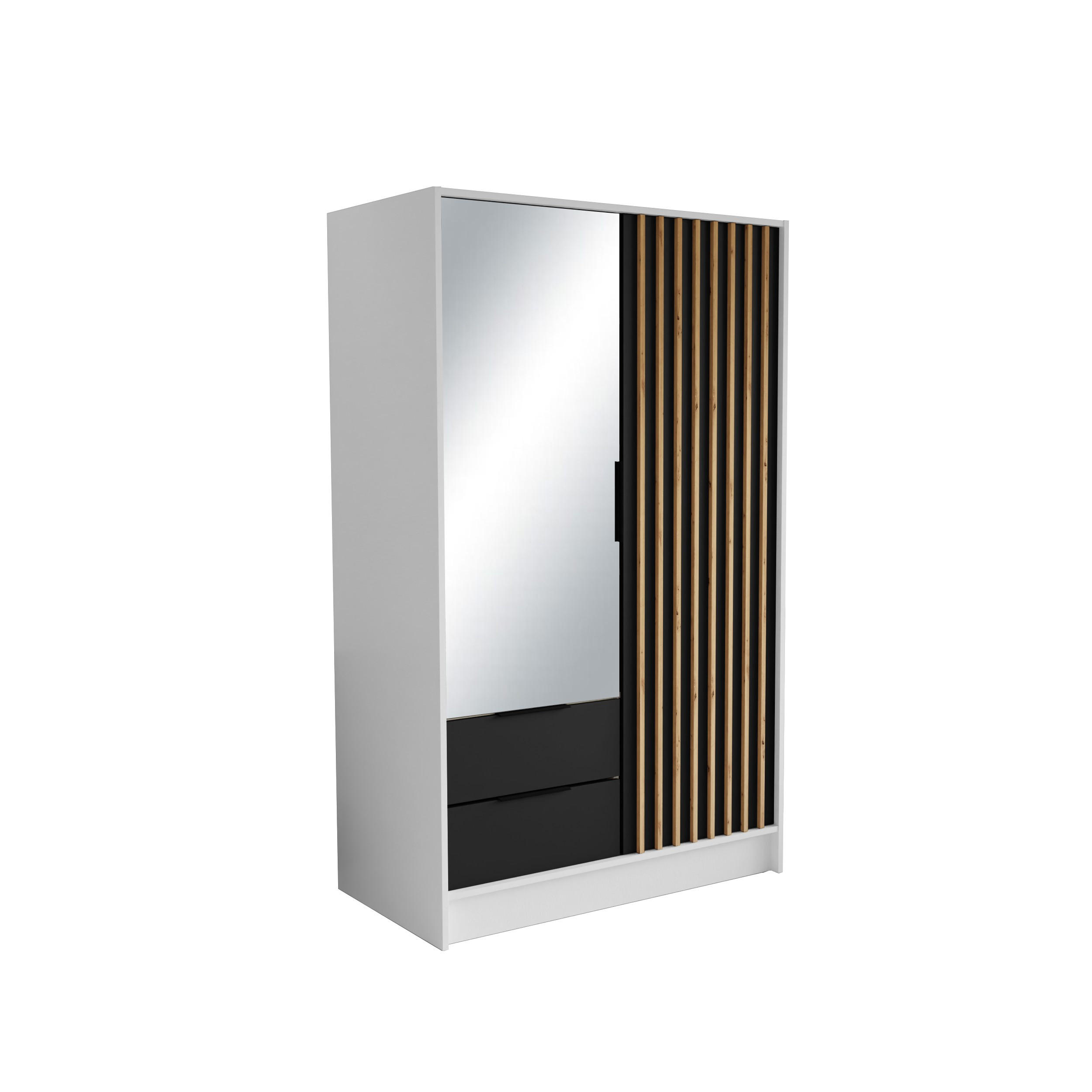 Masseno Drehtürenschrank Weiß 102x200x51 cm