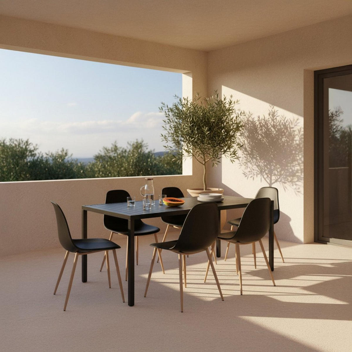 ESSTISCH Jastorf Grau 165 cm x 76 cm - Grau, Kunststoff (85/165/76cm) - Klast Home