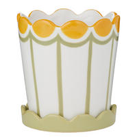 BLUMENTOPF Sundae mit Teller - Steingut - Hellgrün - Hellgrün, Keramik (14cm) - Butlers