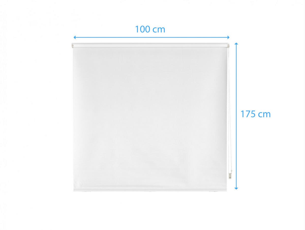 ROLLO Polyester Transluzent Weiß 100x175 - Weiß, Textil (100/175/1cm) - Purline
