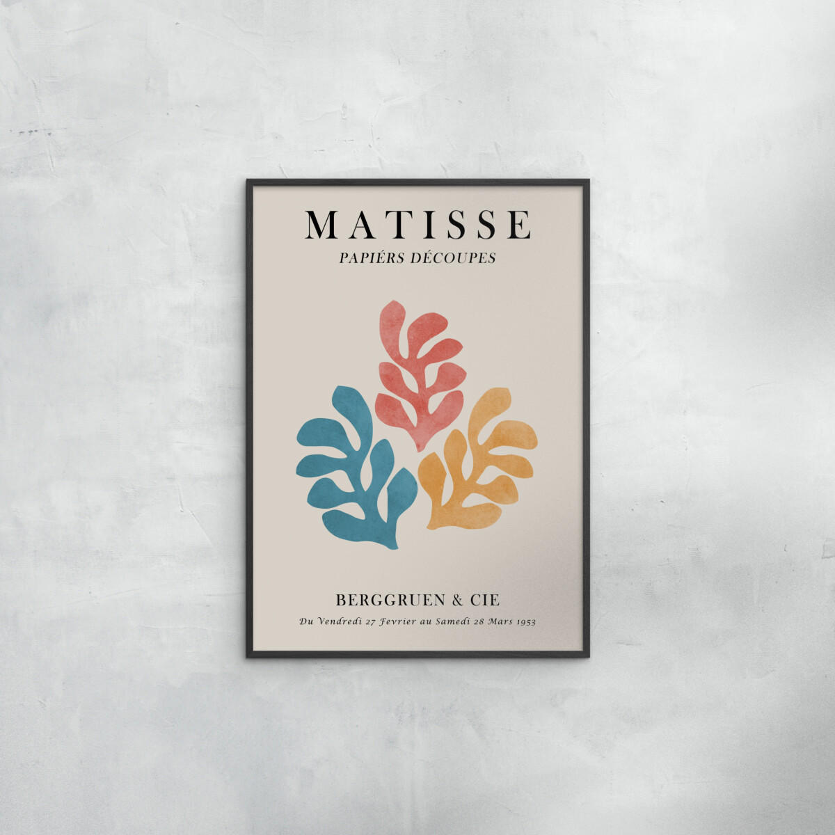 POSTER mit Rahmen Vitor Costa - Matisse floral Poster 3 - Multicolor/Schwarz, Holz/Papier (70/100cm) - Poster&Frame