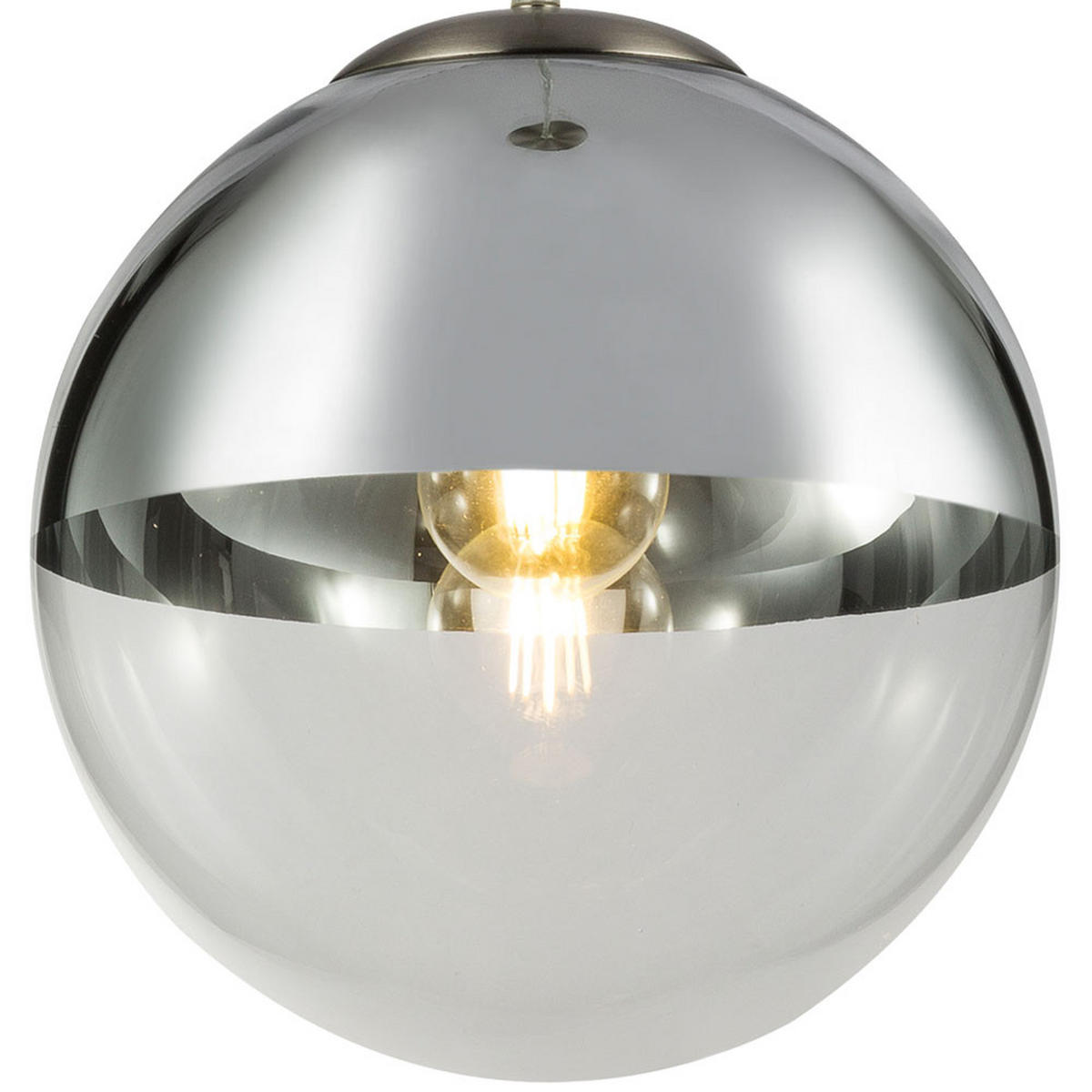 LED HÄNGELAMPE VARUS Silber Transparent - Silberfarben, Glas (30/30/120cm) - Globo Lighting