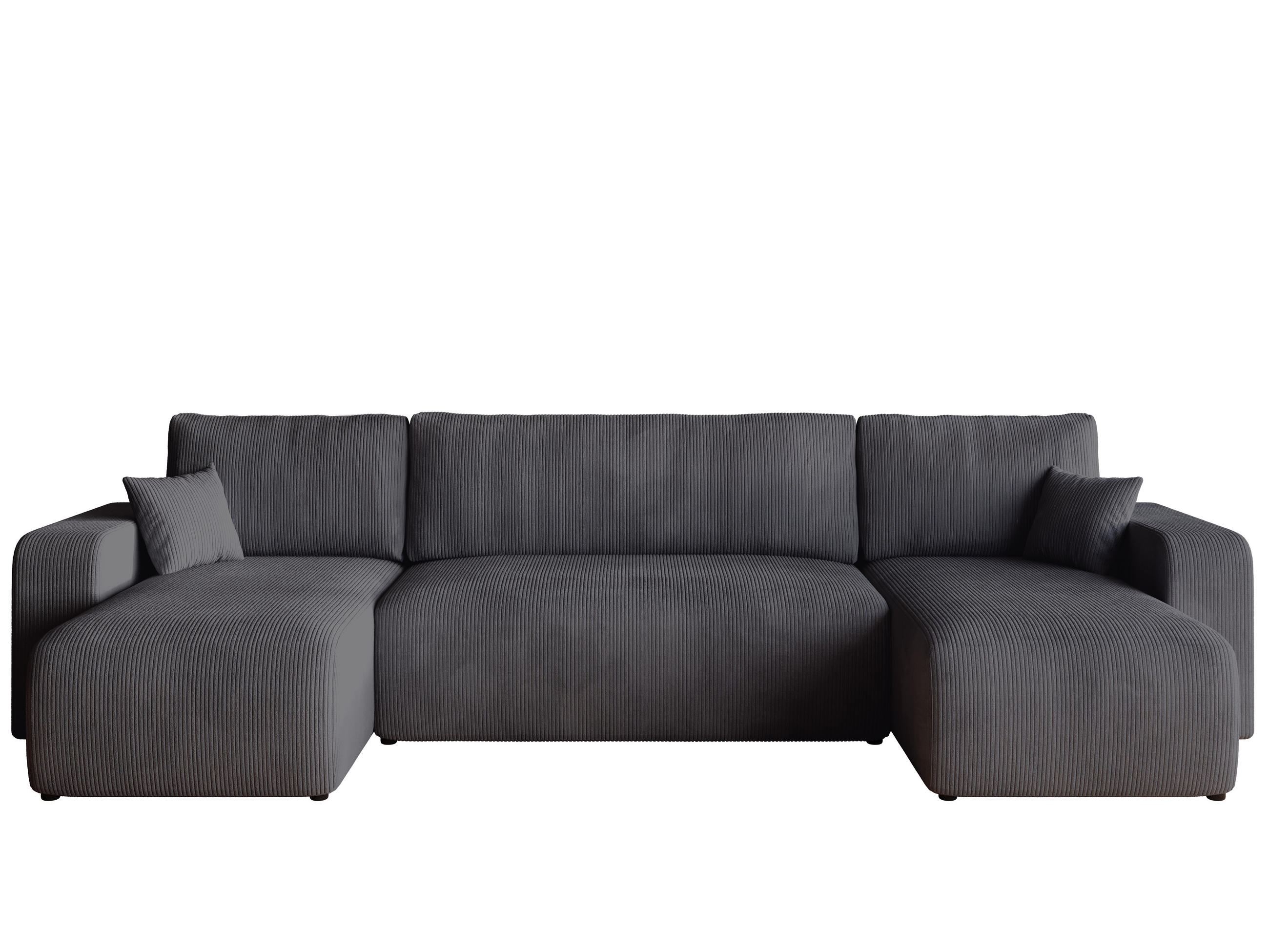 WOHNLANDSCHAFT PUMI mit Schlaffunktion Grau Cord - Grau, Textil (312/82/148cm) - Bromarkt