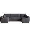 WOHNLANDSCHAFT PUMI mit Schlaffunktion Grau Cord - Grau, Textil (312/82/148cm) - Bromarkt