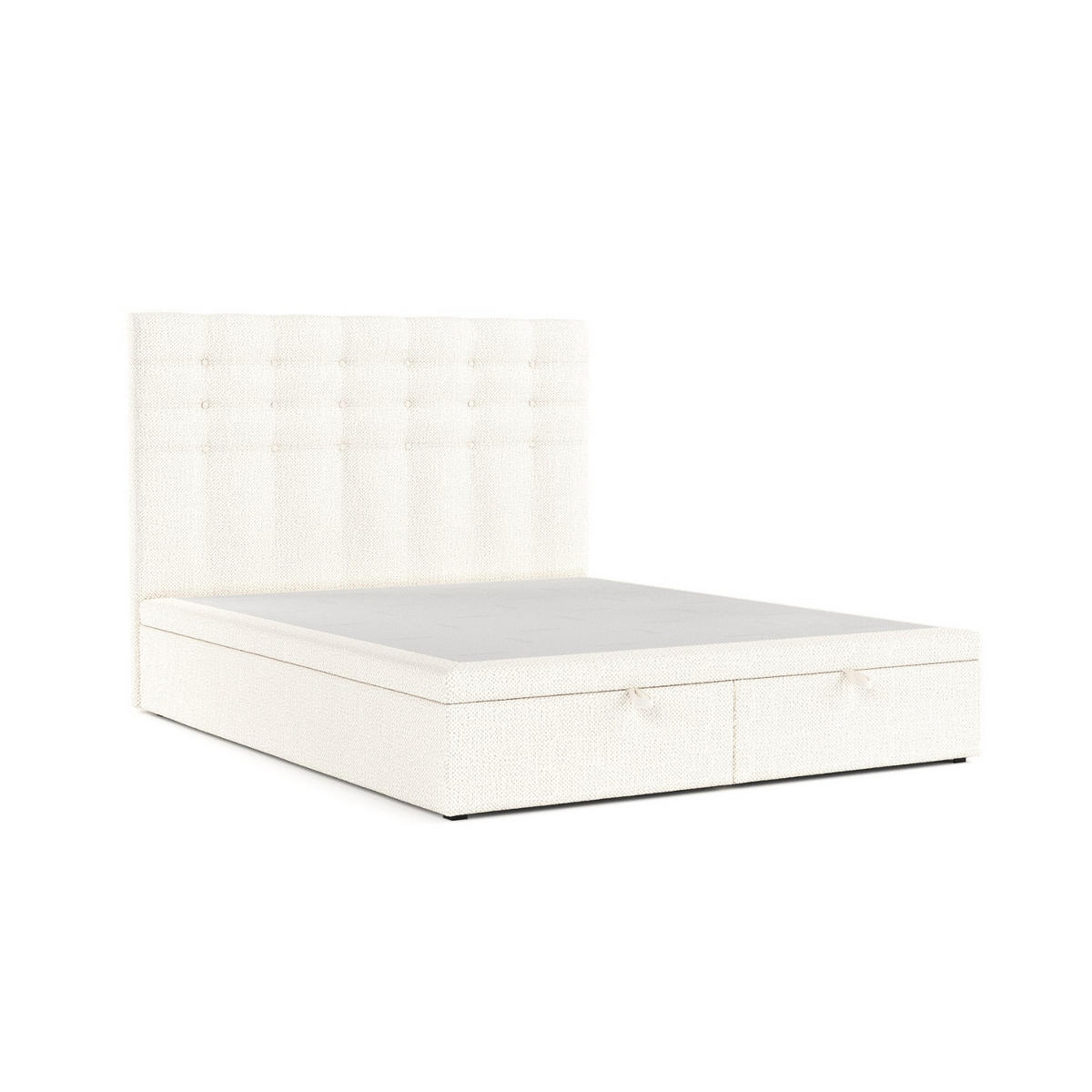 POLSTERBETT Callo mit Stauraum 160/200 cm Creme im Alta Stoff - Creme/Schwarz, Holz/Holzwerkstoff (160/200cm) - AltaBeds