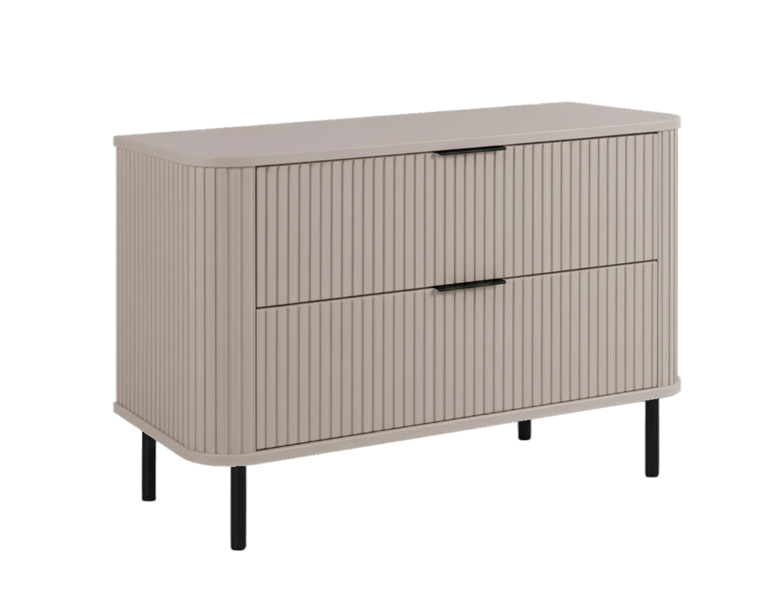 BADEZIMMERSCHRANK : Farbe Kaschmir, Griff schwarz, Füße schwarz, 100 x 41,5 x 66,7 cm - Kaschmir/Schwarz, Holzwerkstoff (100/66.7/41.5cm) - 3XE LIVING