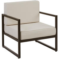 GARTEN-LOUNGESESSEL Comosa,74 x 78 x 85 cm,braun/beige - Beige/Braun, Textil (74/85/78cm) - tectake