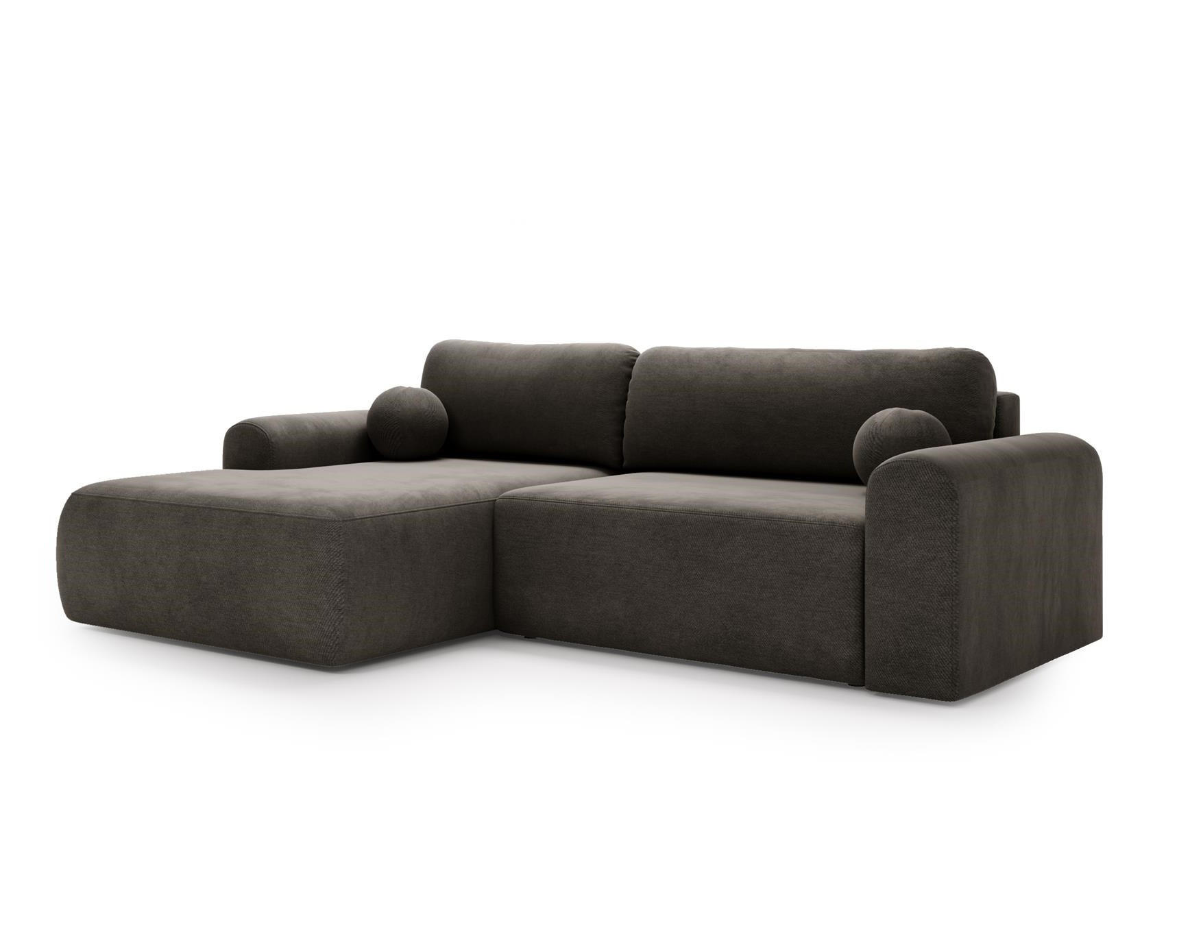 Bettso Ecksofa Grau 257x177 cm