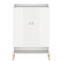 SCHUHSCHRANK mit 2 Türen 75 x 36,5 x 110 cm Weiß - Weiß, Metall (36.5/111/75cm) - Beauniv