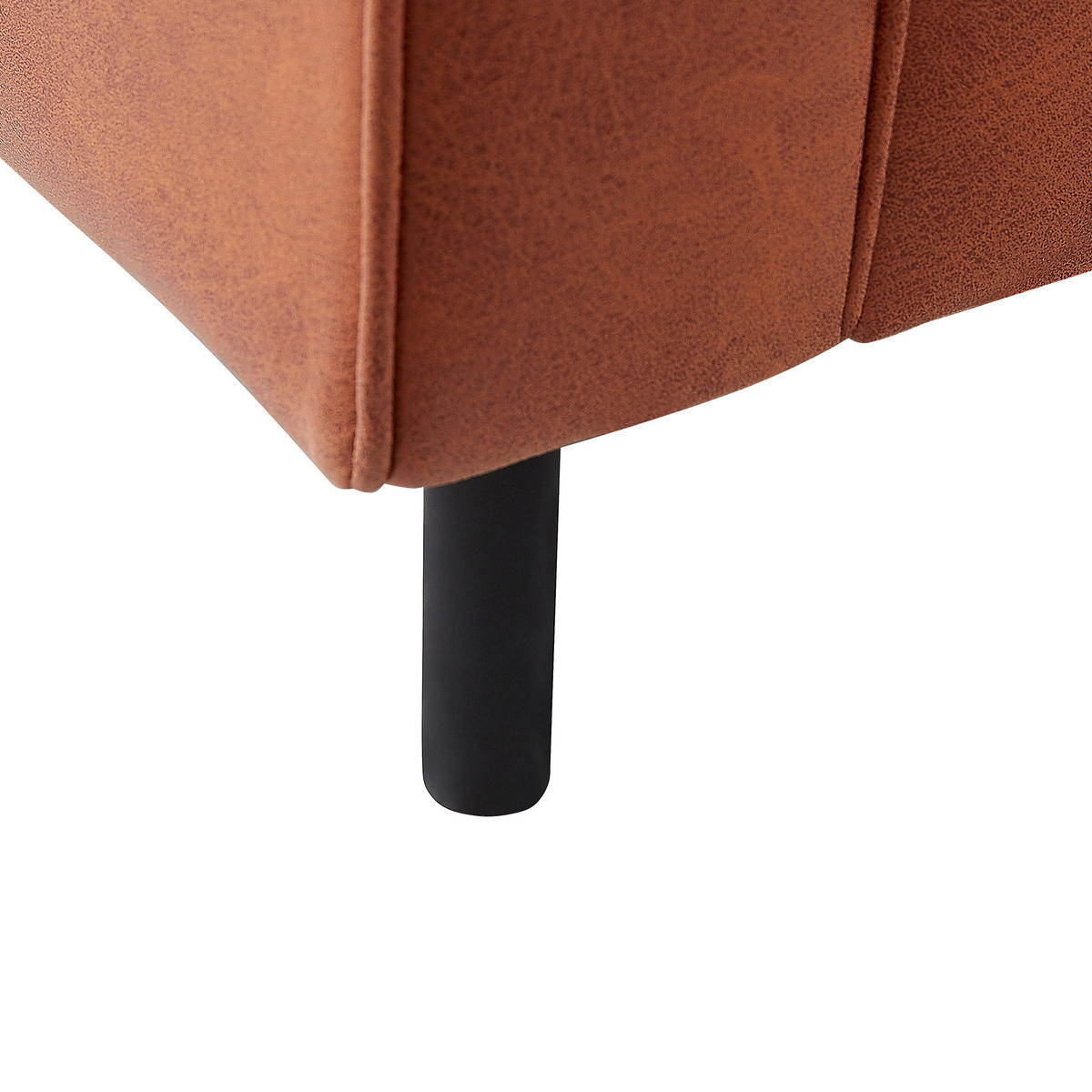 SESSEL Lederoptik goldbraun/schwarz Savalen - Schwarz/Braun, Kunststoff (117/87/91cm) - Beliani