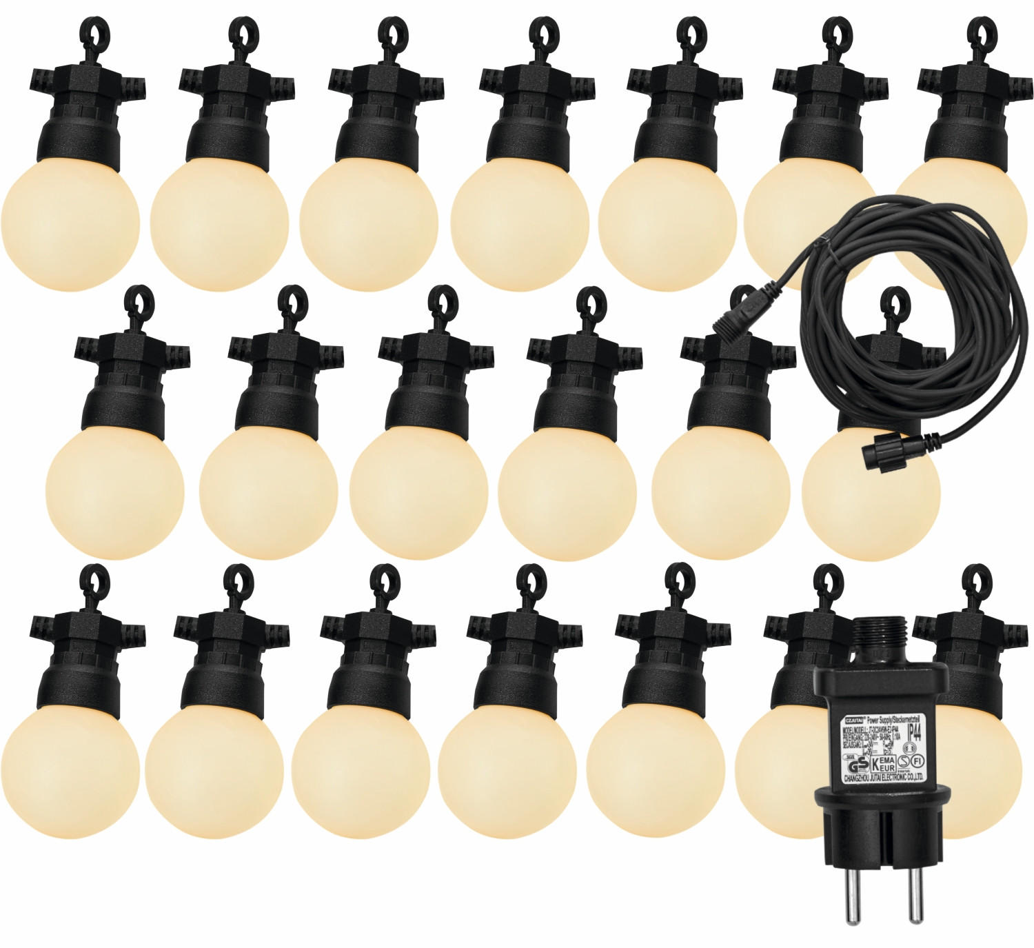 PARTYLICHTER 15/15/29cm - Schwarz, Kunststoff (29cm) - Luxform