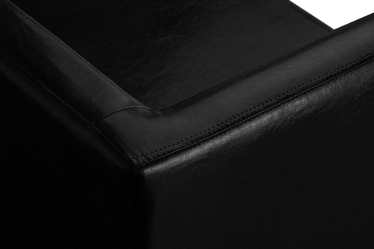 3-SITZER-SOFA ESPECTO Lederoptik, schwarz - Schwarz, Textil (67/71/171cm) - KONSIMO®