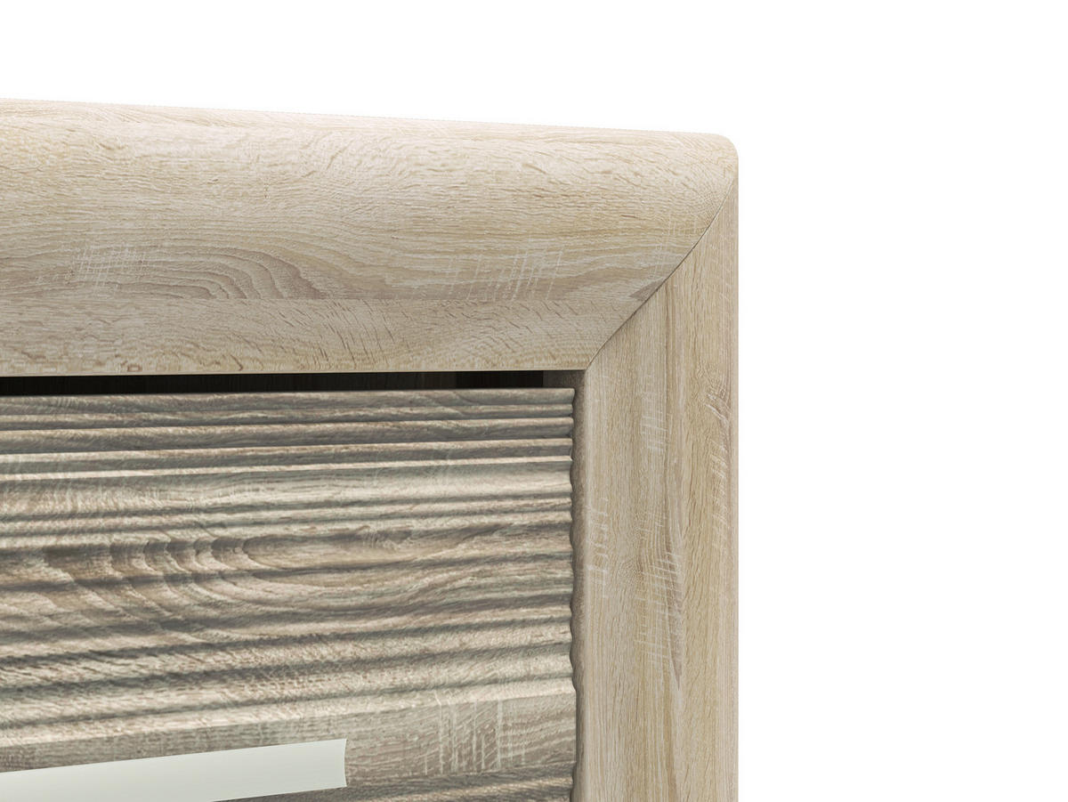 KOMMODE Castel Sonoma Eiche hell / Sonoma Eiche Trüffel 138 / 43 / 94cm - Braun/Sonoma Eiche, Holz/Holzwerkstoff (138/94/42cm) - Feldmann-Wohnen