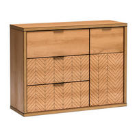 KOMMODE Fonti F-5 117,5 x 90 x 40,6 cm Karamell-Eiche - Eichefarben, Holzwerkstoff (117.5/90/40.6cm) - Koseto