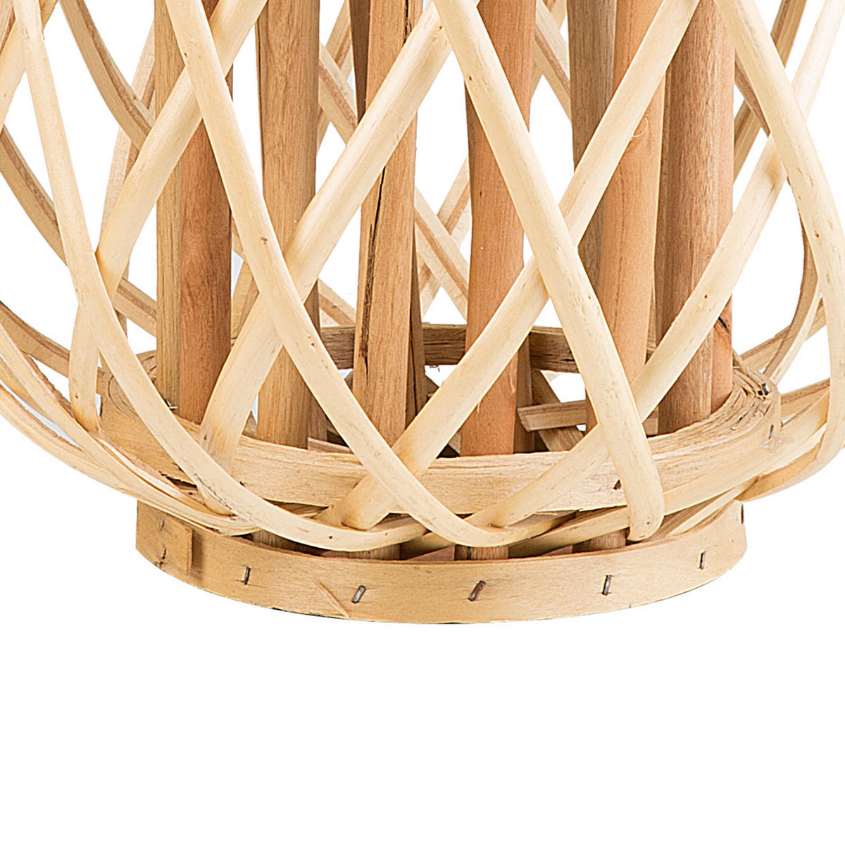 LATERNE Heller Holzfarbton Mauritius - Hellbraun, Holz (25/30/25cm) - Beliani