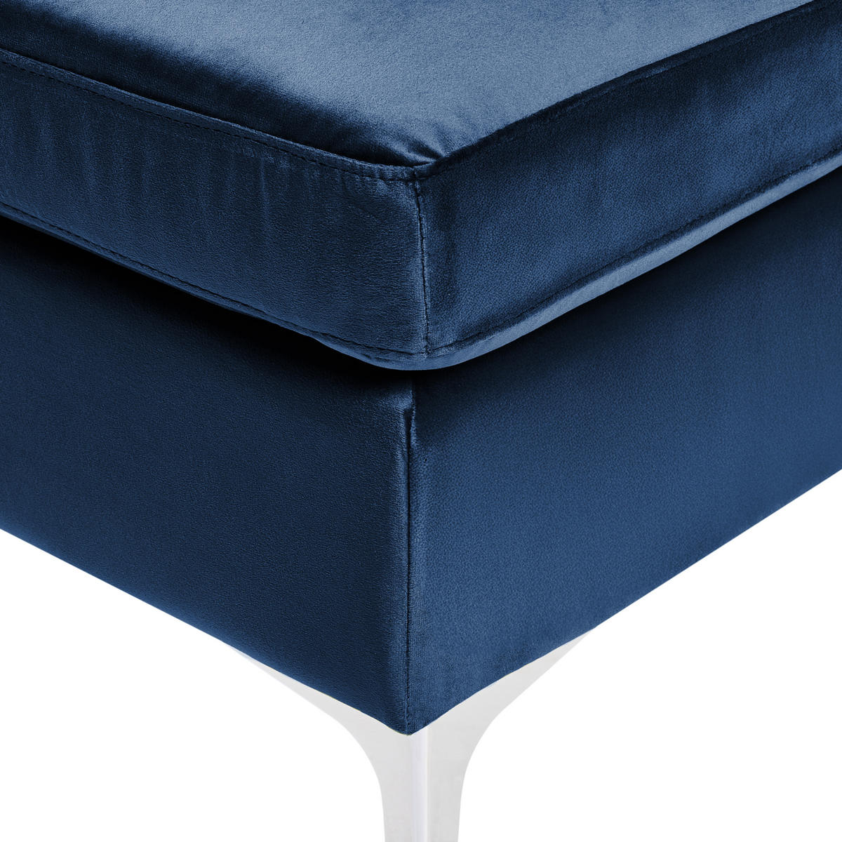 OTTOMANE Evja 85/85/48 cm - Blau, Textil (85/48/85cm) - Beliani