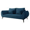 SOFA Cavo 2 - Schwarz/Dunkelblau, Holz/Textil (208/86/118cm) - MIRJAN24