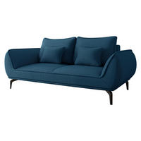 SOFA Cavo 2 - Schwarz/Dunkelblau, Holz/Textil (208/86/118cm) - MIRJAN24