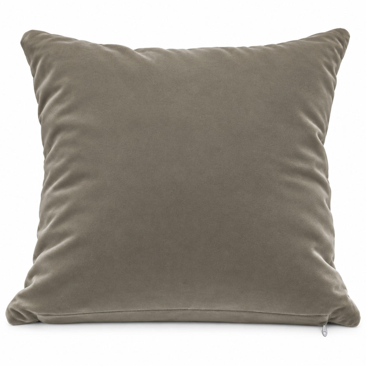 KISSENBEZUG Taupe 40x40 Samt weich - Taupe, Textil (40/40cm) - TiborTex