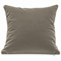 KISSENBEZUG Taupe 40x40 Samt weich - Taupe, Textil (40/40cm) - TiborTex