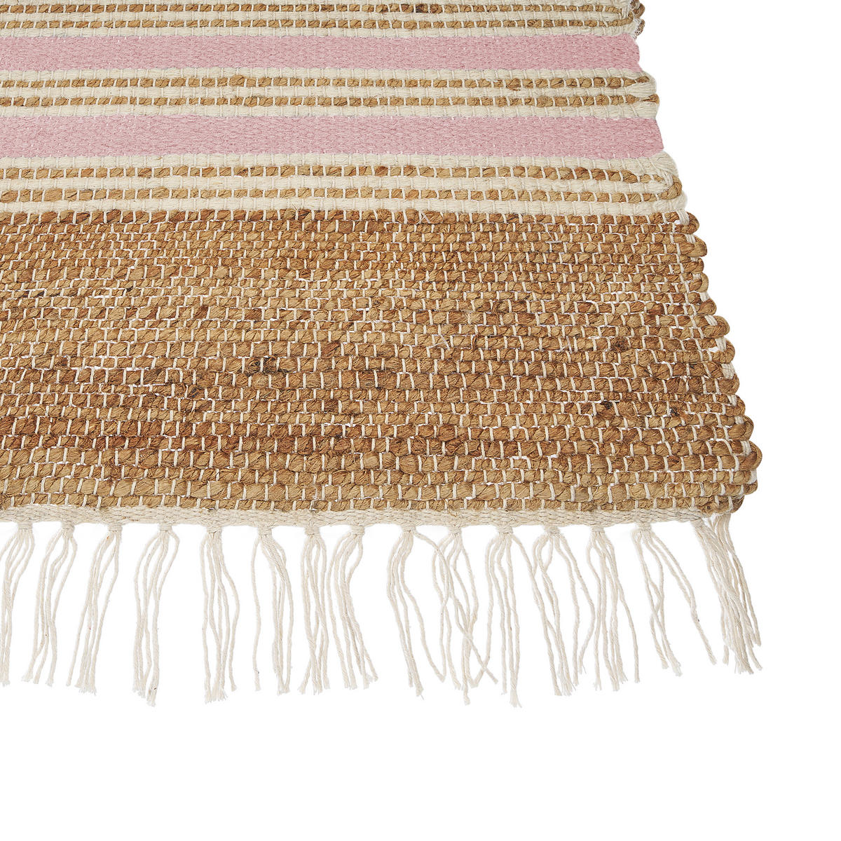 TEPPICH geflochten Mirza 230/160 cm - Beige, Naturmaterialen (160/230cm) - Beliani