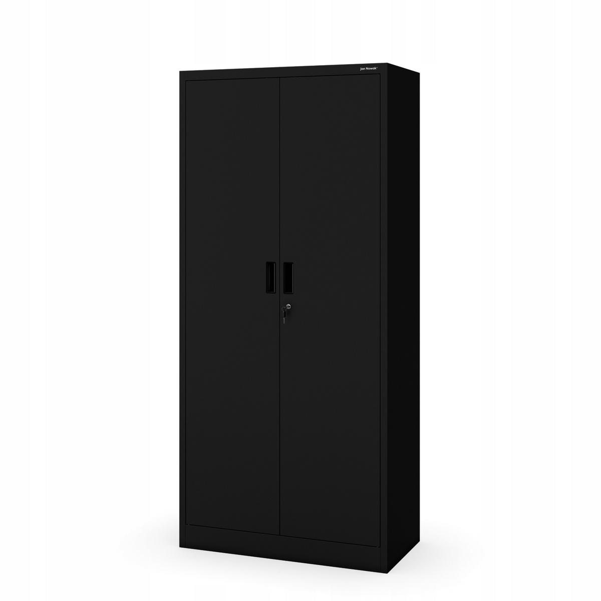 AKTENSCHRANK Jan Compact - Schwarz, Metall (80/175/40cm) - Jan Nowak