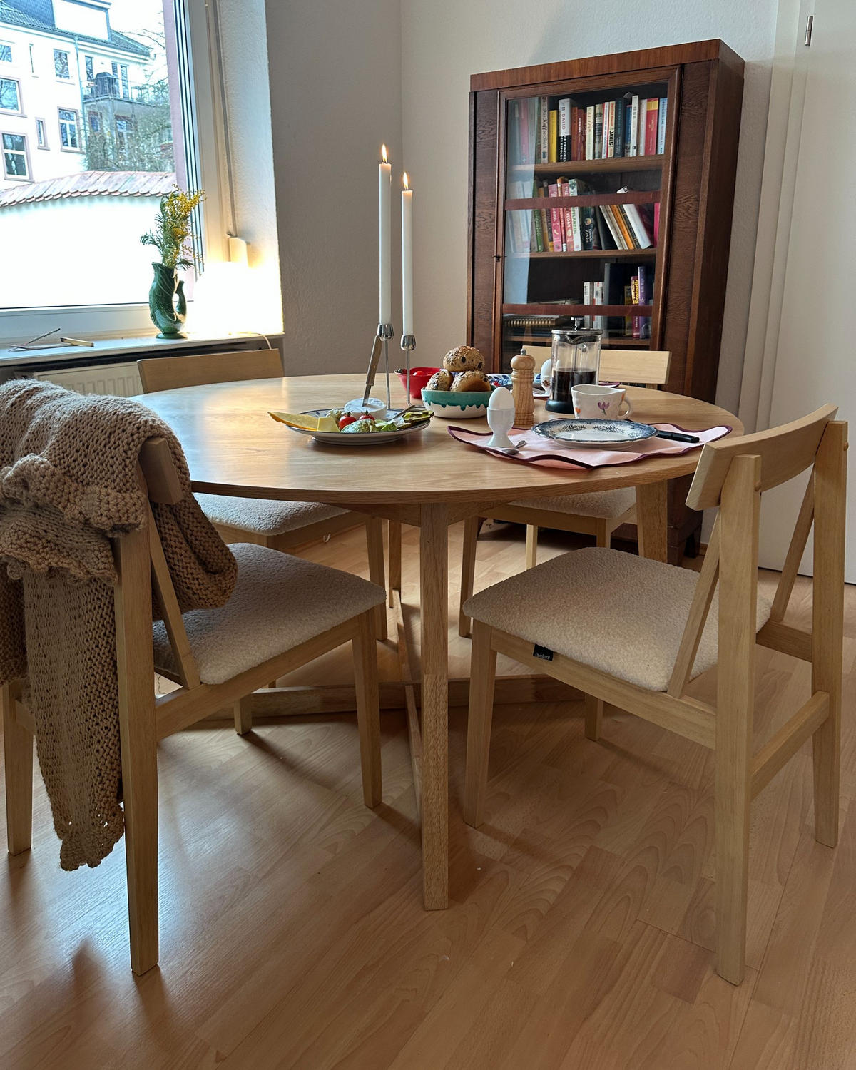 JÍDELNÍ ŽIDLE sada 2 ks Světle hnědá Isle - béžová/světle hnědá, dřevo (45/82/55cm) - Beliani