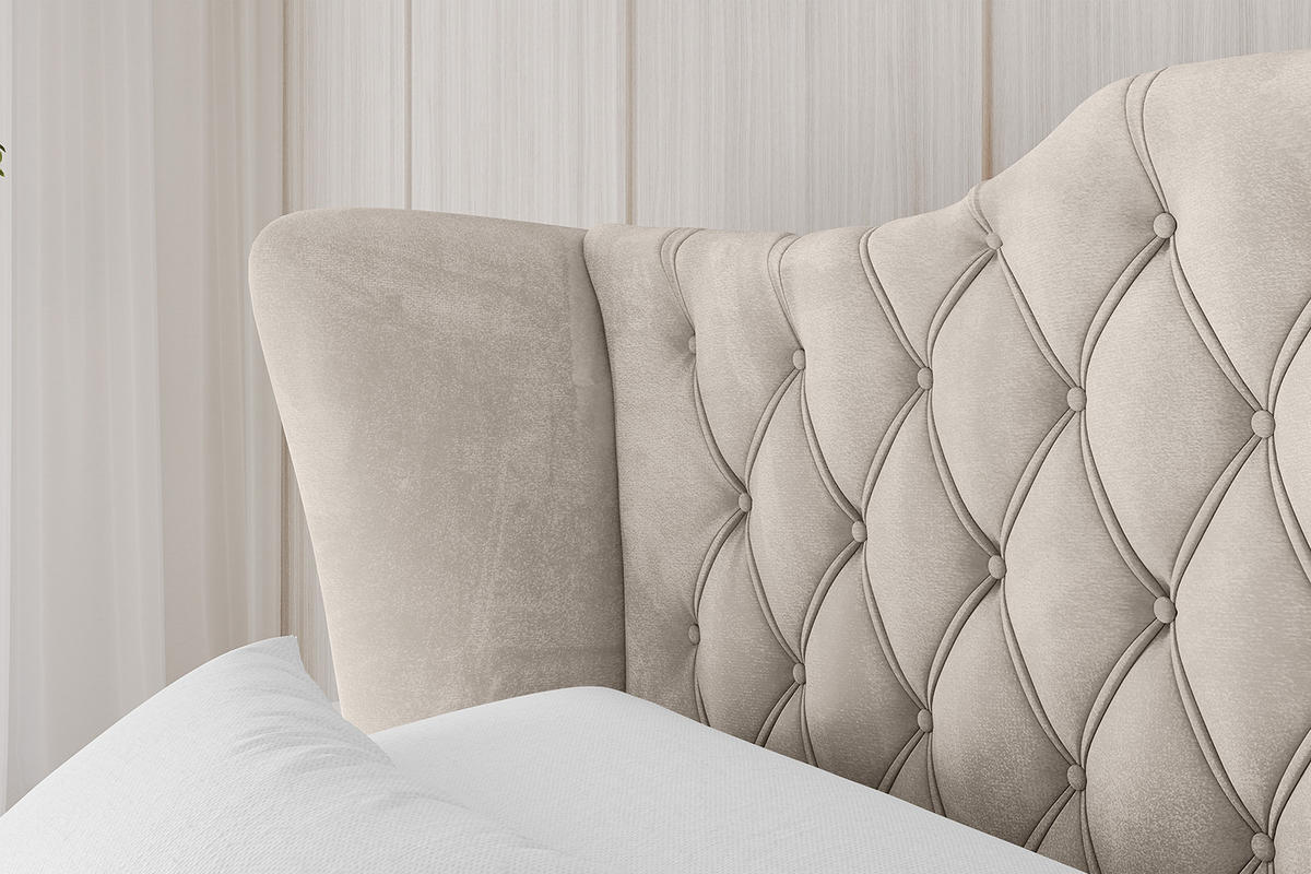 POLSTERBETT mit Bettkasten und Lattenrost, Boxbett ohne Matratze - ZORAN 180x200 Beige - Beige, Holzwerkstoff/Textil (180/200cm) - ALTDECOR