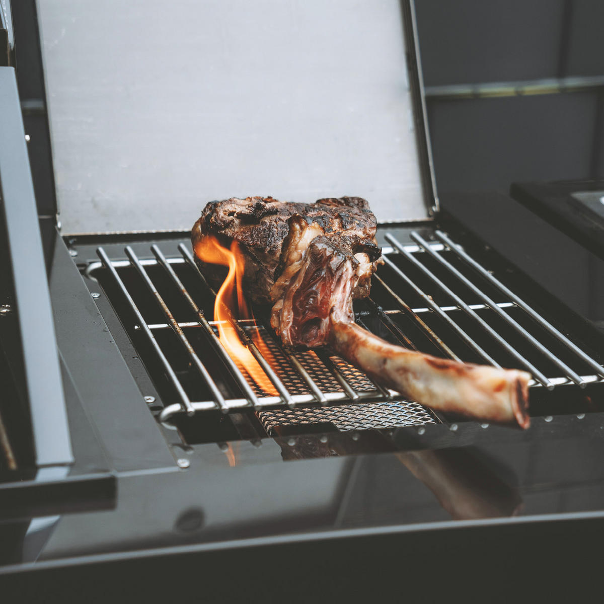 OUTDOORKÜCHE Grillmaster selected 300/58/119cm - Schwarz Hochglanz, Metall (58/90/300cm) - Goriller