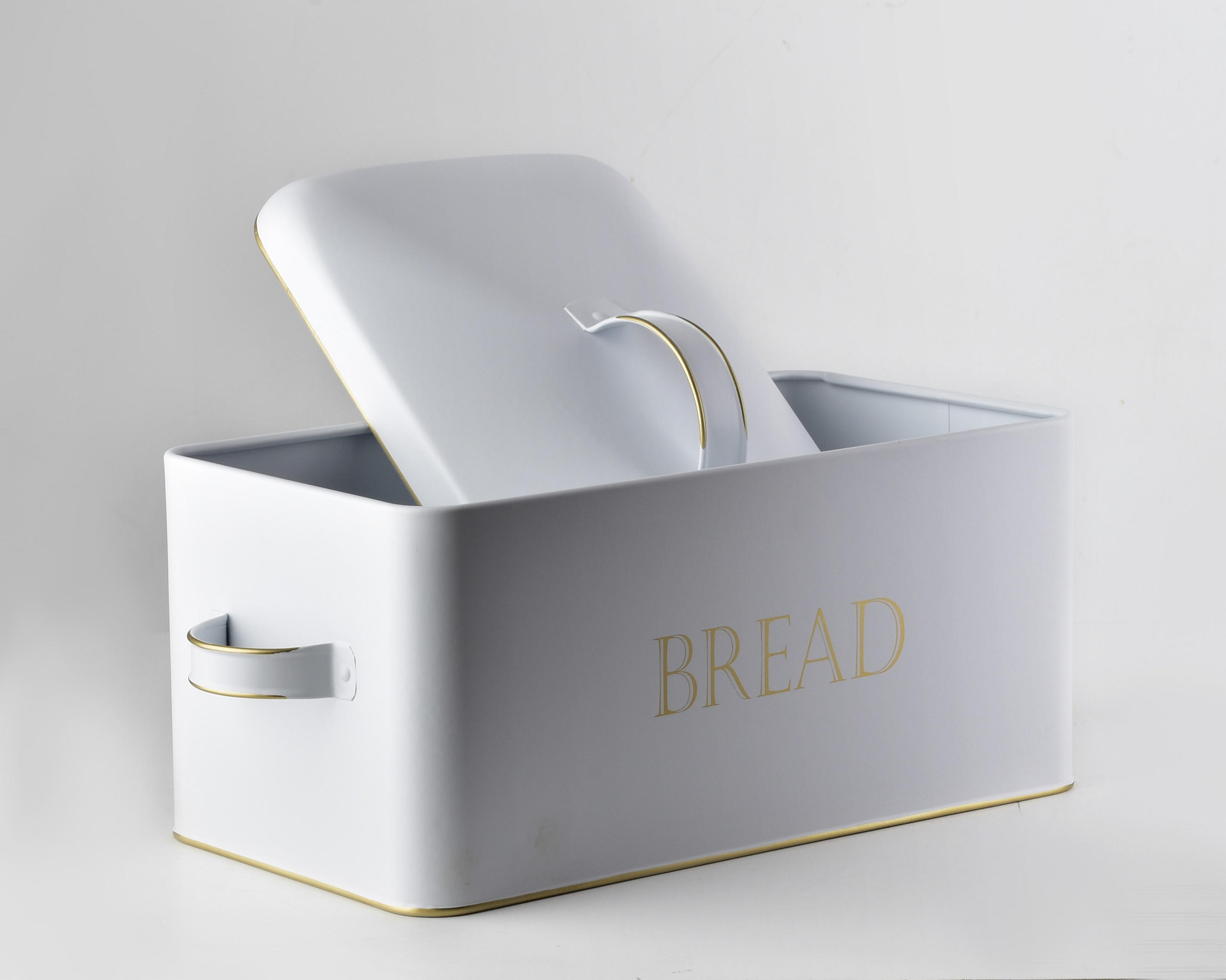 BROTKASTEN Sandy Weiß 39.5/19.5/18 cm Metall - Weiß, Metall (19.5/18/39.5cm) - Mondex