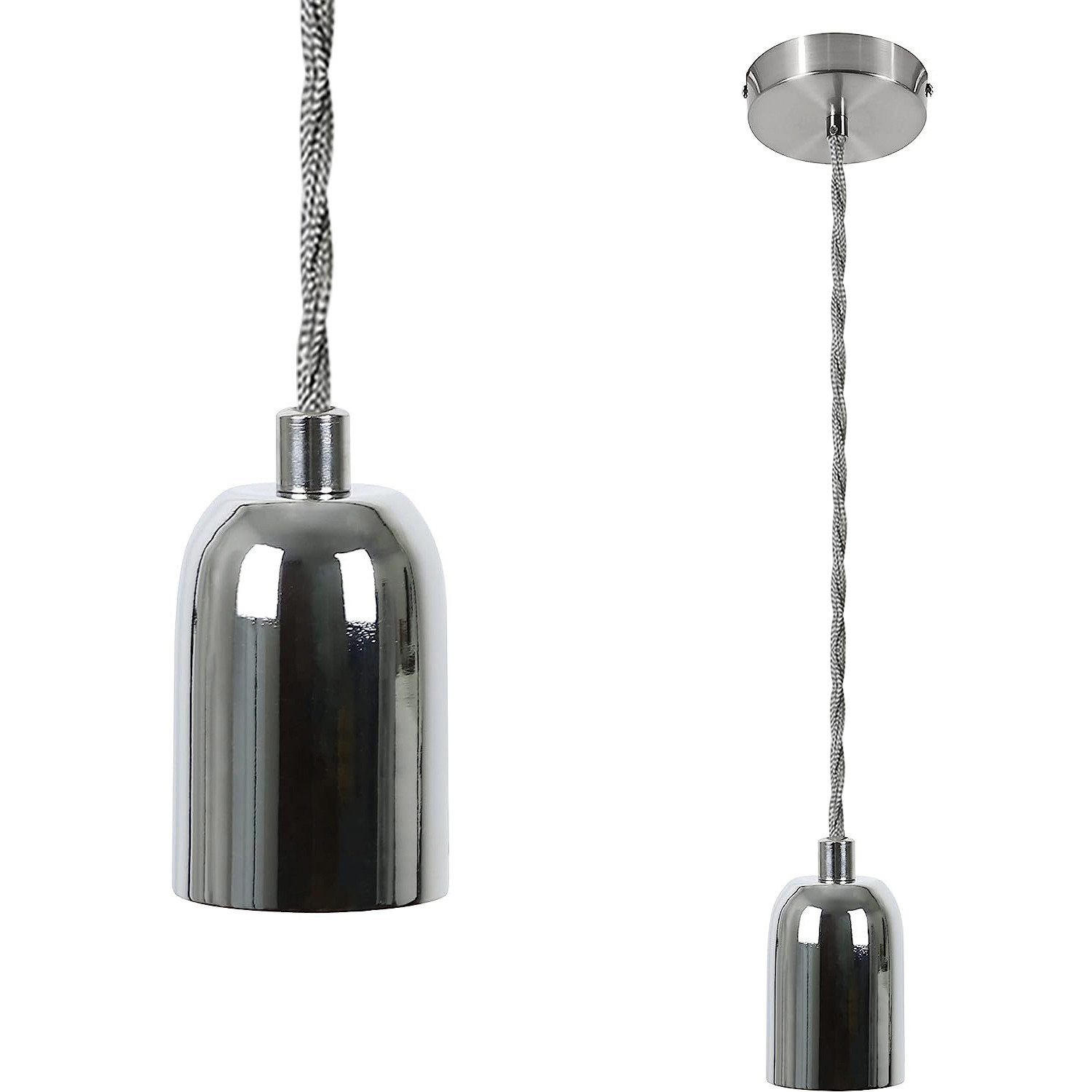 HÄNGELEUCHTE Rainer 10/10/130 cm - Silberfarben, Metall (10/10/130cm) - Nettlife