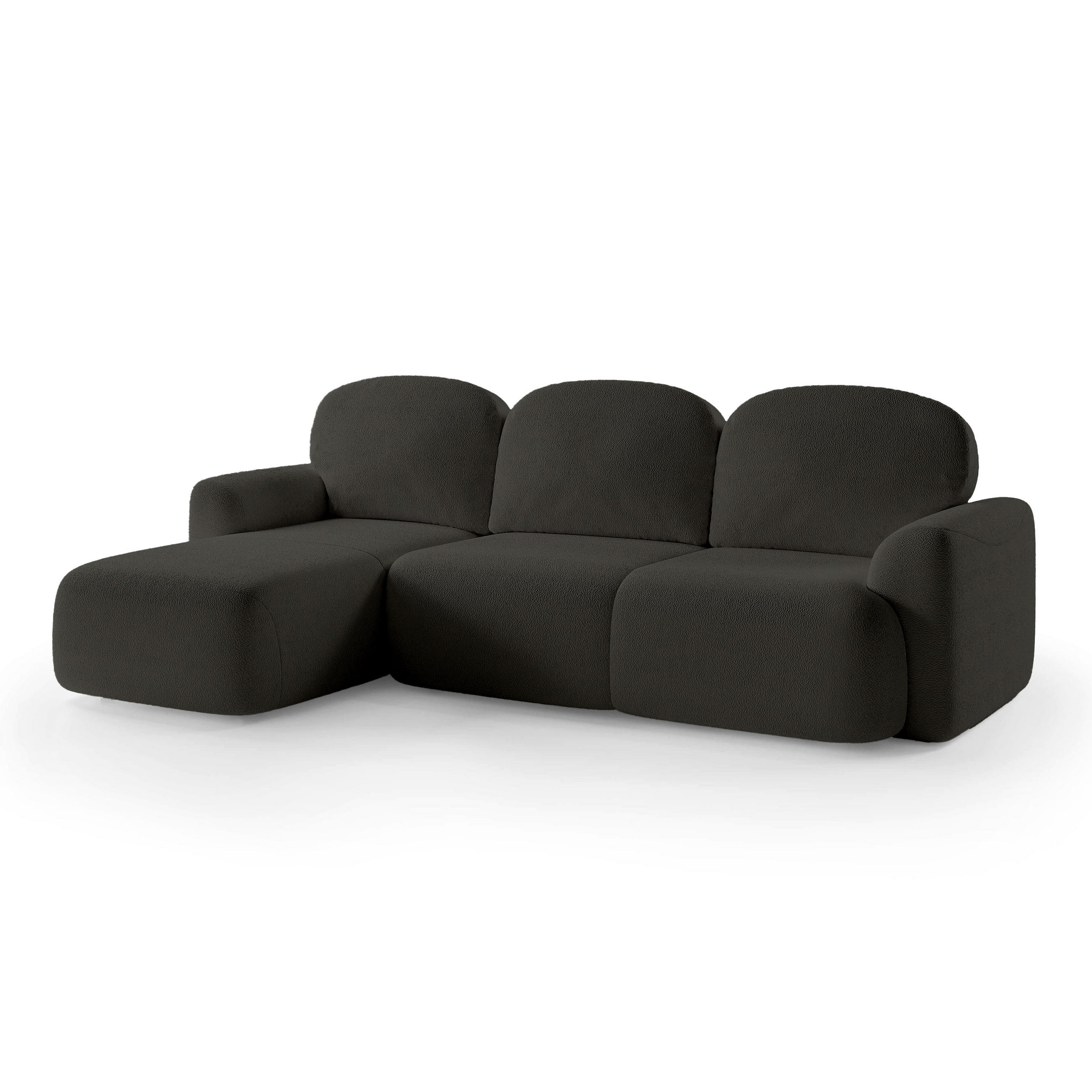 ECKSOFA Bulu Anthrazit - Anthrazit, Textil (260/95/163cm) - Pillovely