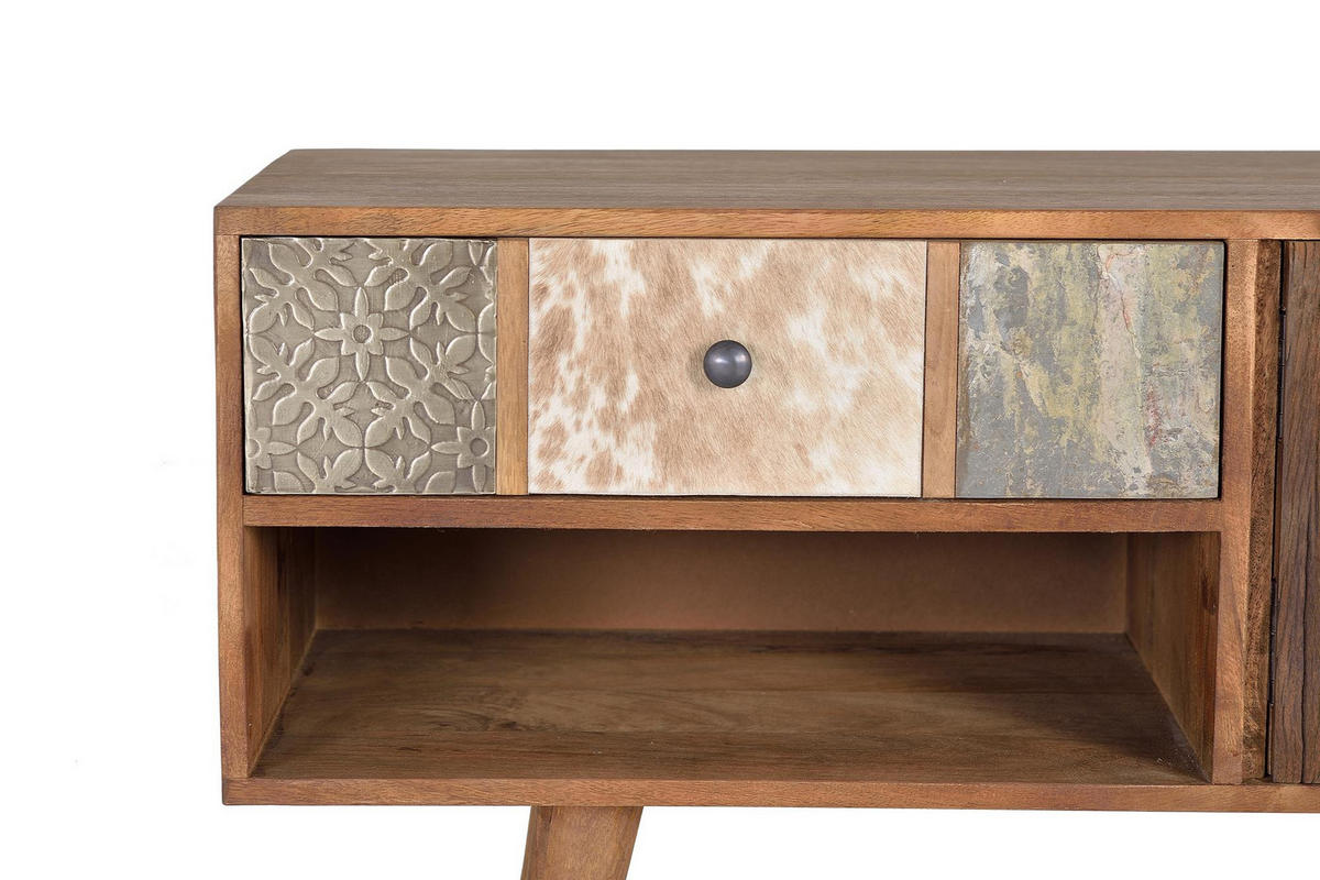 TV-SCHRANK aus Mangoholz - Braun, Holz (160/50/40cm) - Giner y Colomer