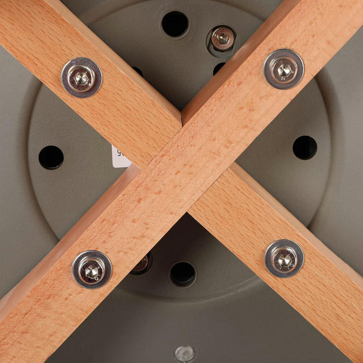 ESSZIMMERSTUHL 8-teiliges Set Grau mit Massivholzbeinen - Grau, Kunststoff (47.5/82/41cm)