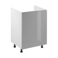 SPÜLENUNTERSCHRANK – 60 cm – D60Z-P – Velmora – Grau – Türanschlag rechts - Grau, Holzwerkstoff (60/82/47cm) - ROYAL24_MARKT