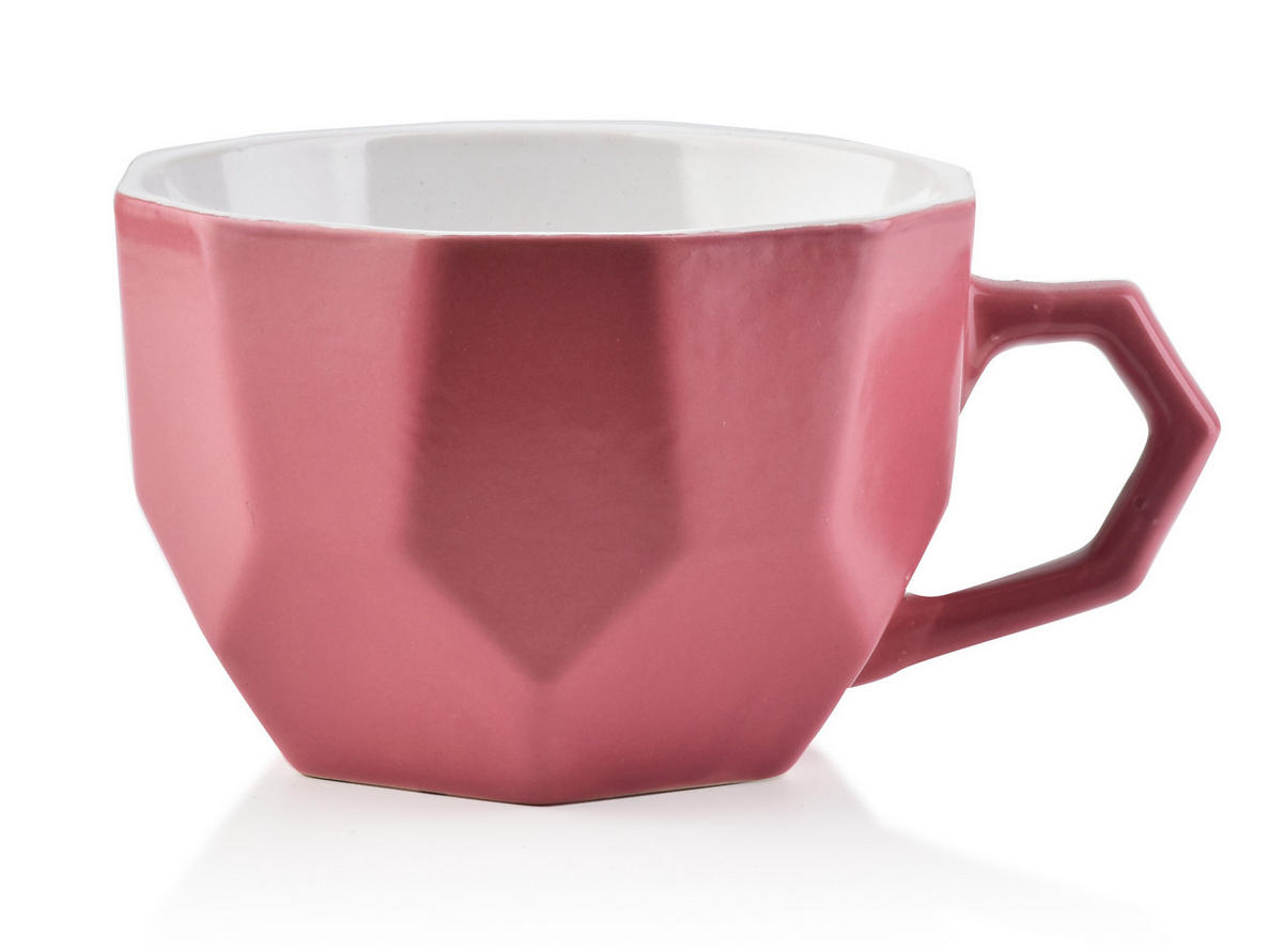 BECHER Sally Rosa 15/12/7.8 cm Keramik - Rosa, Keramik (0.45L) - Mondex