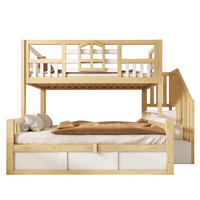 ETAGENBETT 90x140x200 cm Weiß Natur mit Stauraum - Eichefarben/Weiß, Holz (90/200cm) - FLIEKS