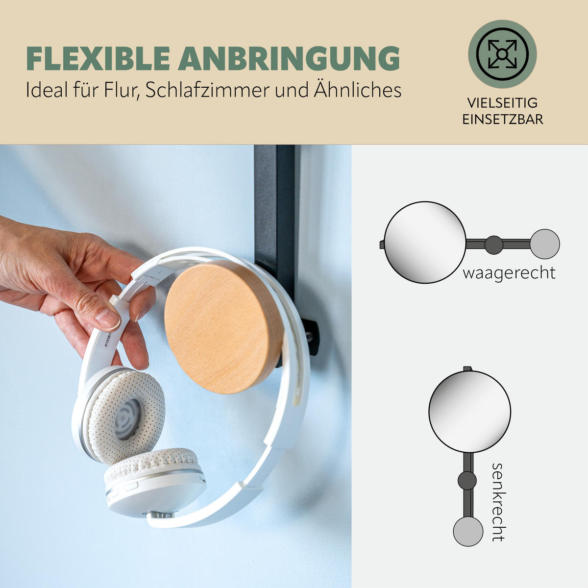 WANDSPIEGEL inkl. Garderobenhaken - Schwarz, Metall (63.5/35.5/5cm) - bremermann