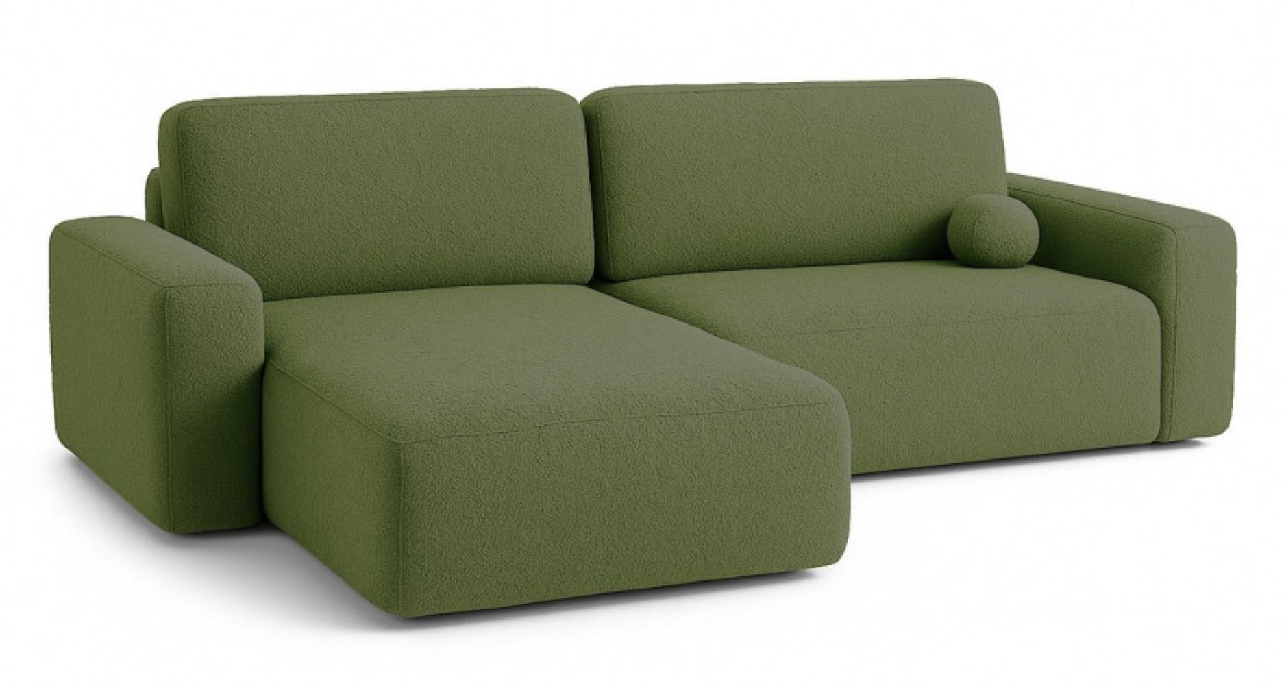 ECKSOFA Grün ILO Mit Schlaffunktion Und Bettkasten - Grün, Textil (282/177cm) - Sepro Meble