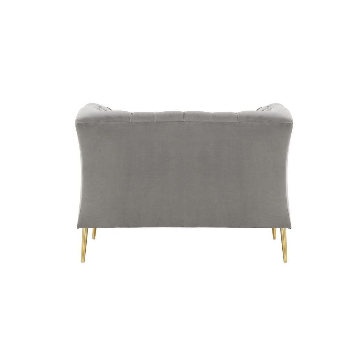 SESSEL Chesterfield Modern-Velluto 15 - Hellgrau, Holz/Textil (106/74/80cm)