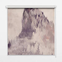 VNÚTORNÁ roleta - okenná roleta - roleta - 100x100 cm - Maľované hory - čierna, plast (100/100/0.5cm) - TULUP