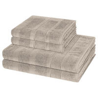 FROTTIERSET Noblesse 4-teilig - Grau, Textil (50/100cm) - Cawoe