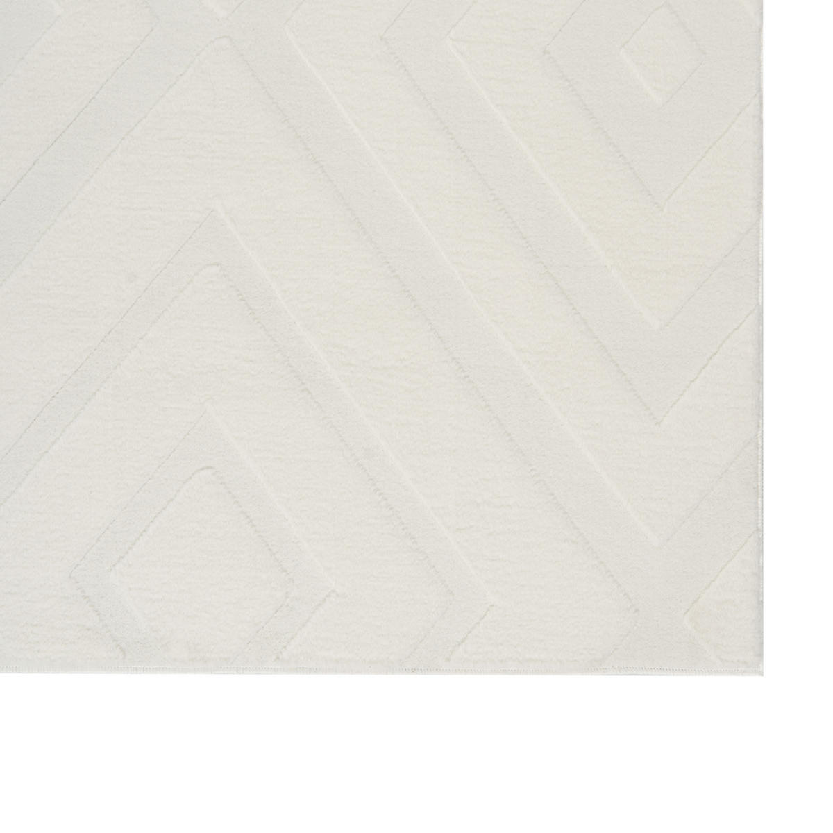 KOBEREC Krémově bílý 160/160 cm Borah - bílá/krémová, textil (160/160cm) - Beliani