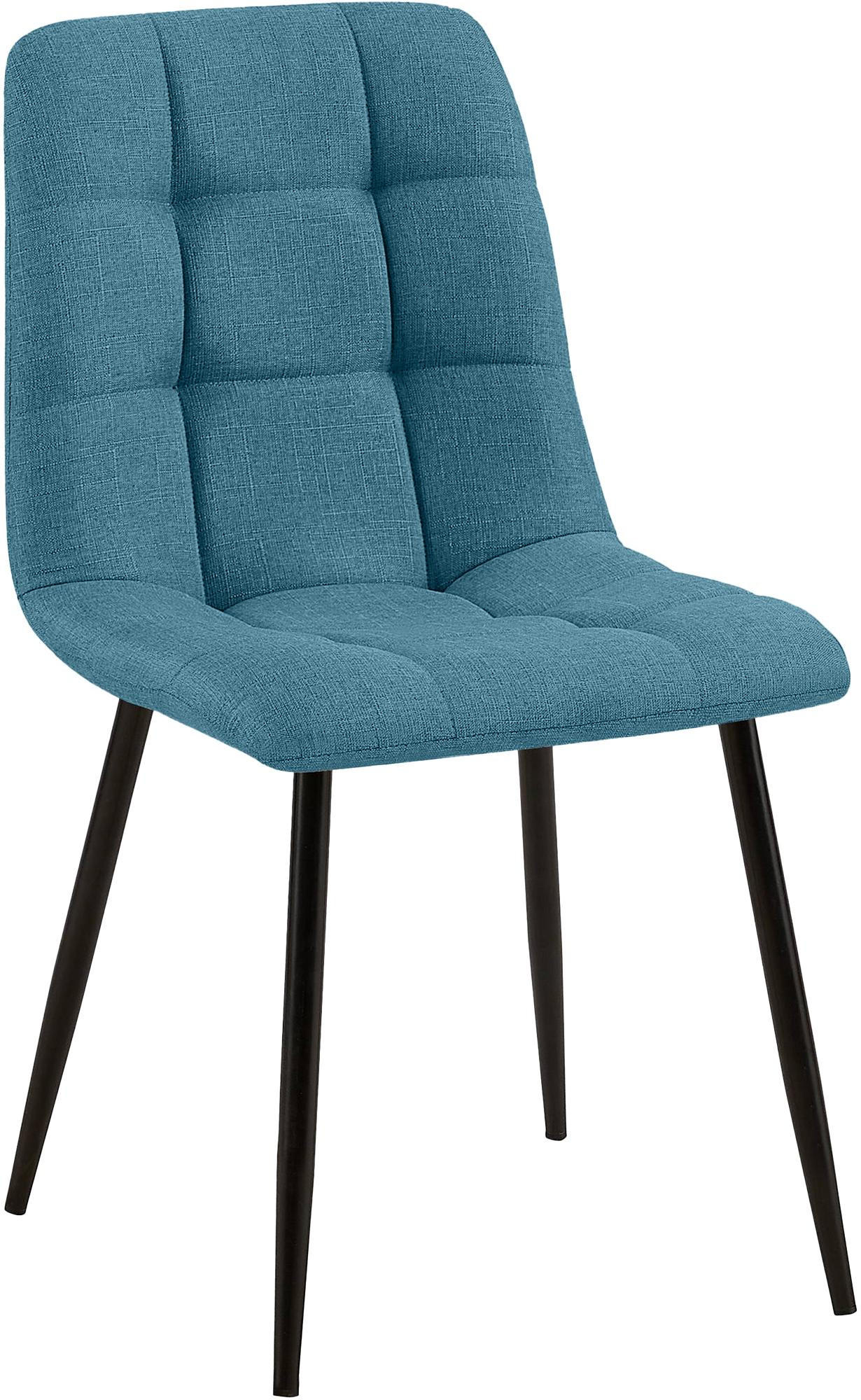 STUHL Stoff Blau - Blau, Textil/Metall (45/84/55cm) - CLP